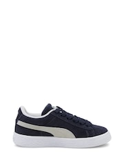 Puma Blue Suede Classic XXI Kids Trainers - Image 1 of 6