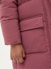 FatFace Letty Rose Pink Longline Padded Jacket - Image 4 of 6