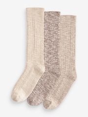 Neutral Slouchy Ankle Socks 3 Pack - Image 1 of 4