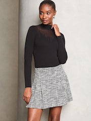 Plisowana spódnica dżersejowa Lipsy z tkaniny boucle - Image 3 of 4