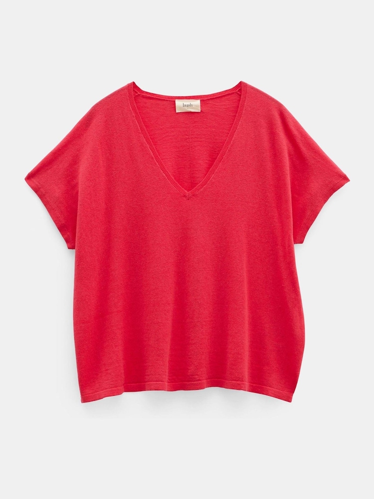 Hush Pink Emmerline Linen Blend Knitted Top - Image 5 of 5