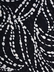 Live Unlimited Black Curve Petite Spot Print Ruffle Midaxi Dress - Image 5 of 5