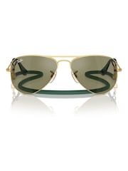 Rayban Junior Gold Tone Rj9506S Pilot Sunglasses - Image 2 of 6