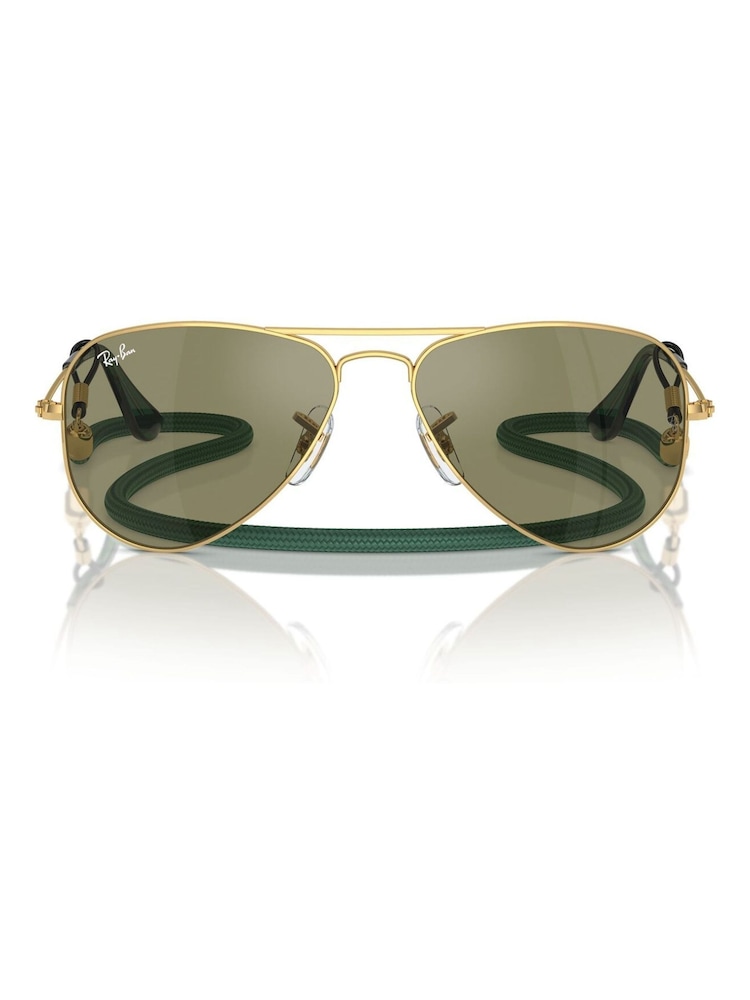 Rayban Junior Gold Tone Rj9506S Pilot Sunglasses - Image 2 of 6