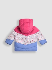 JoJo Maman Bébé Berry Floral Puffer Jacket - Image 2 of 3