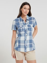 Mountain Warehouse Light Blue Womens Holiday 100% Cotton Shirt - Image 1 of 5
