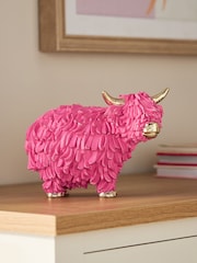 Pink Hamish the Highland Cow Ornament - Image 1 of 4