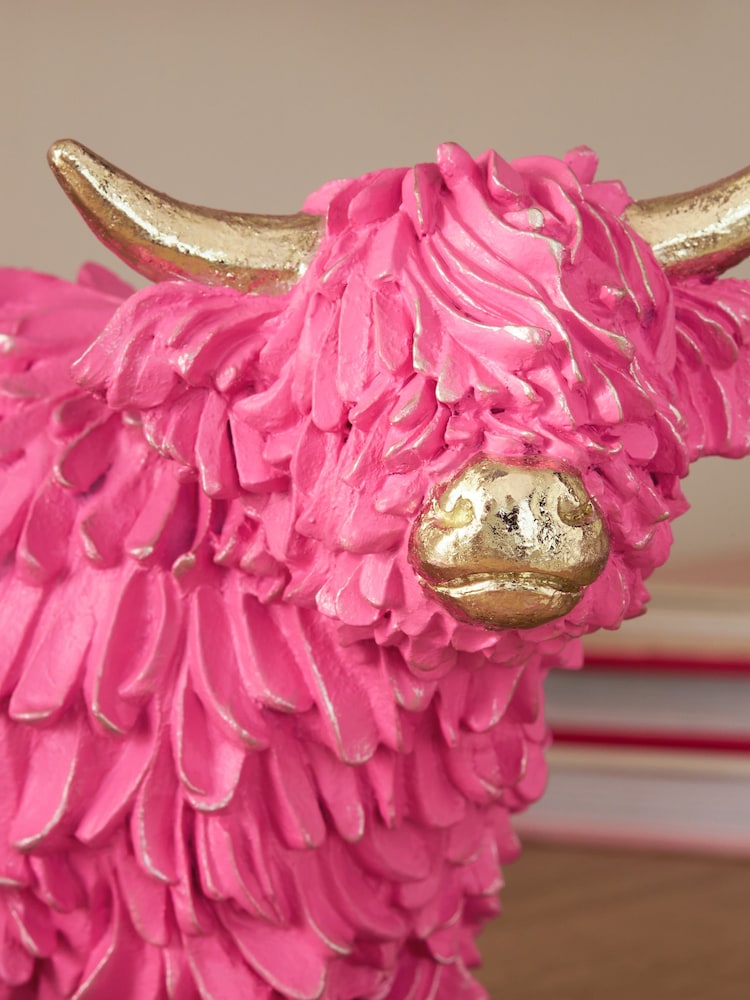 Pink Hamish the Highland Cow Ornament - Image 2 of 4