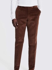 MOSS Copper Orange Slim Fit Corduroy Trousers - Image 1 of 4