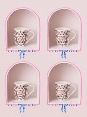 Cath Kidston Pink Stanley Mugs Set of 4 - Image 1 of 4