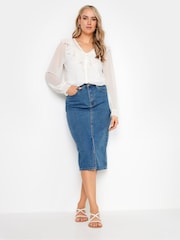 Блузка в горошек добби с оборками Long Tall Sally - Изображение 2 из 4