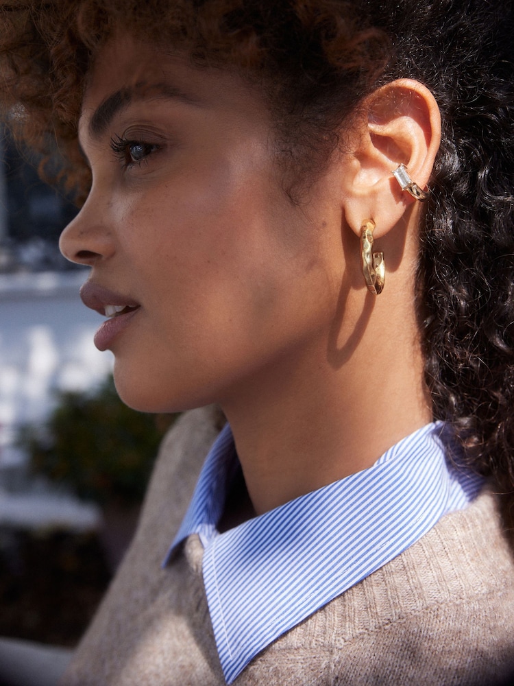 Gold Tone Tabitha Simmons Yasmin Hoop Earrings - Image 2 of 5