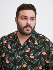 Blend Black Printed Short Sleeve Shirt - Image 3 of 5