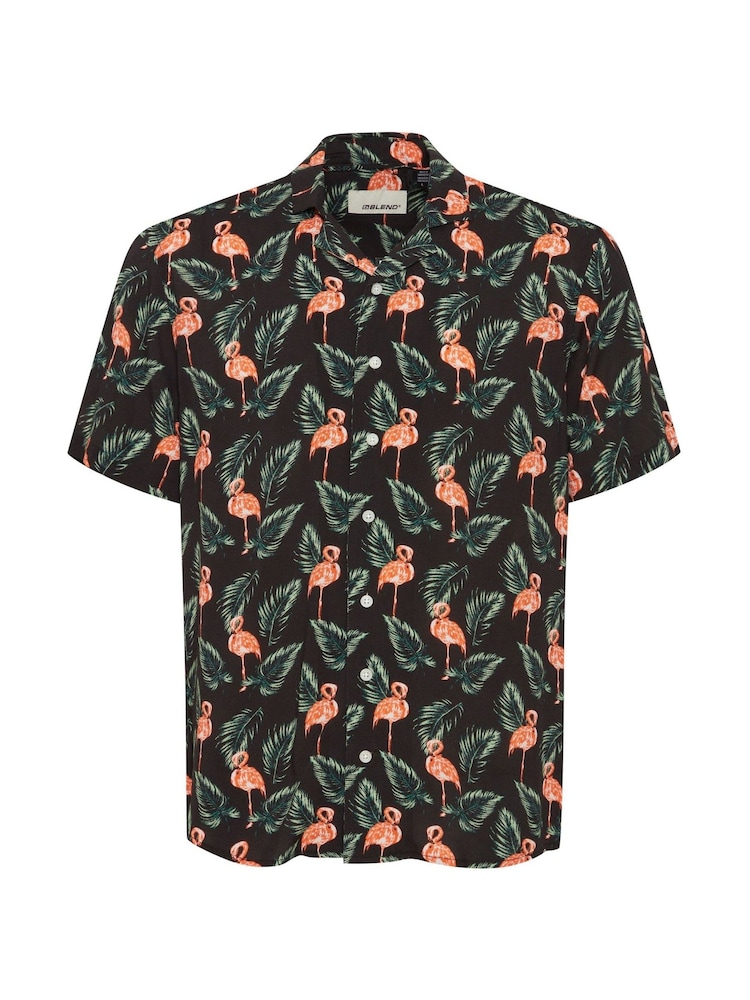 Blend Black Printed Short Sleeve Shirt - Image 5 of 5