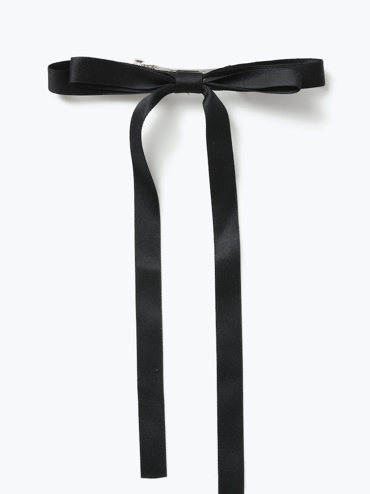 Aela Cream Skinny Satin Bow - Image 1 of 4