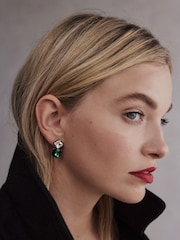 Green Tabitha Simmons Nili Jewelled Mismatch Earrings - Image 4 of 8
