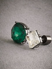 Green Tabitha Simmons Nili Jewelled Mismatch Earrings - Image 8 of 8