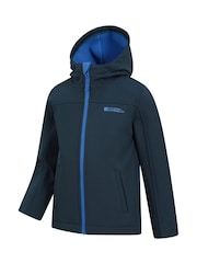 Mountain Warehouse Light Blue Exodus Kids Water Resistant Softshell Jacket - Image 2 of 5