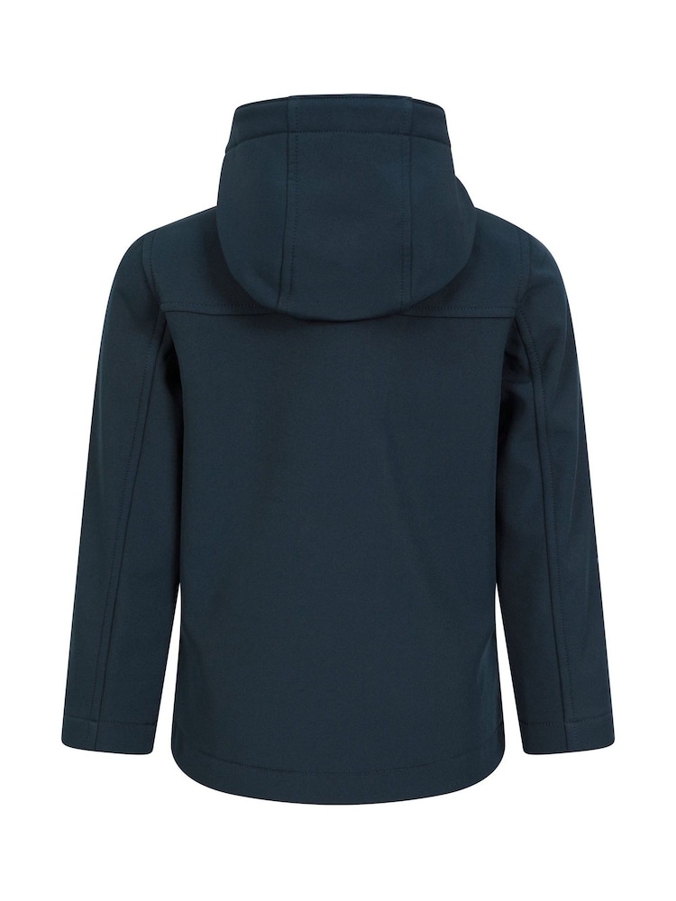 Mountain Warehouse Light Blue Exodus Kids Water Resistant Softshell Jacket - Image 3 of 5