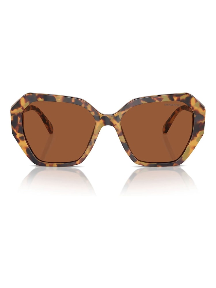 Swarovski Brown Sk6017 Irregular Sunglasses - Image 1 of 5