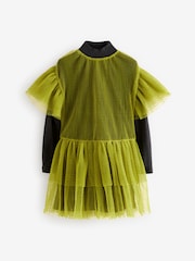 Lime Green 2-in-1 Mesh Party Dress (3-16yrs) - Image 5 of 8