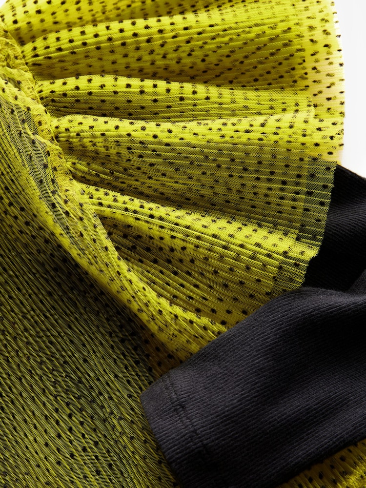Lime Green 2-in-1 Mesh Party Dress (3-16yrs) - Image 8 of 8