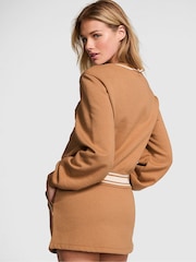 Victoria's Secret PINK Toffee Brown Fleece Cardigan - Image 2 of 3