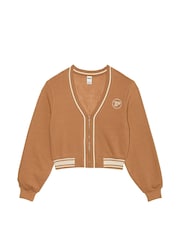 Victoria's Secret PINK Toffee Brown Fleece Cardigan - Image 3 of 3