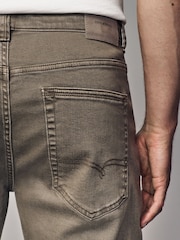 Tan Brown Straight Fit Motion Flex Jeans - Image 7 of 12