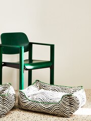 Oliver Bonas Black/White Wavy Pet Medium Bed - Image 1 of 4