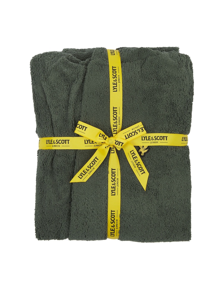 Lyle & Scott Green Boys Bucke Bathrobe - Image 4 of 4