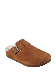 Skechers Brown Womens Arch Fit Lined Clog Slippers - Image 2 of 2