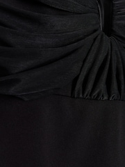 River Island Black Bandeau Plunge Midi Dress - Image 3 of 3