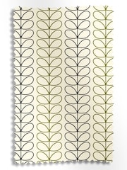 Orla Kiely Black and Olive Green Linear Stem Made to Measure 100% Cotton Roman Blinds - Image 6 of 6
