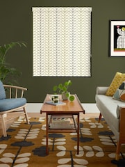 Orla Kiely Black and Olive Green Linear Stem Made to Measure 100% Cotton Roman Blinds - Image 7 of 7