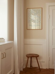 Paper Collective Grey Flores Nocturnas 01 Framed Wall Art Print in Natural Oak Frame - Image 3 of 4