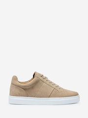 Oliver Sweeney Nude Suede Cupsole Trainers - Image 1 of 5