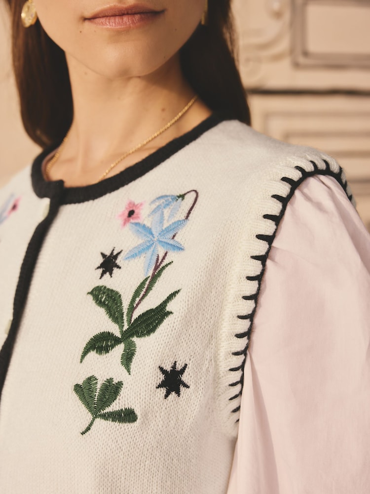 Cath Kidston Ecru Knit Vest - Image 3 of 8