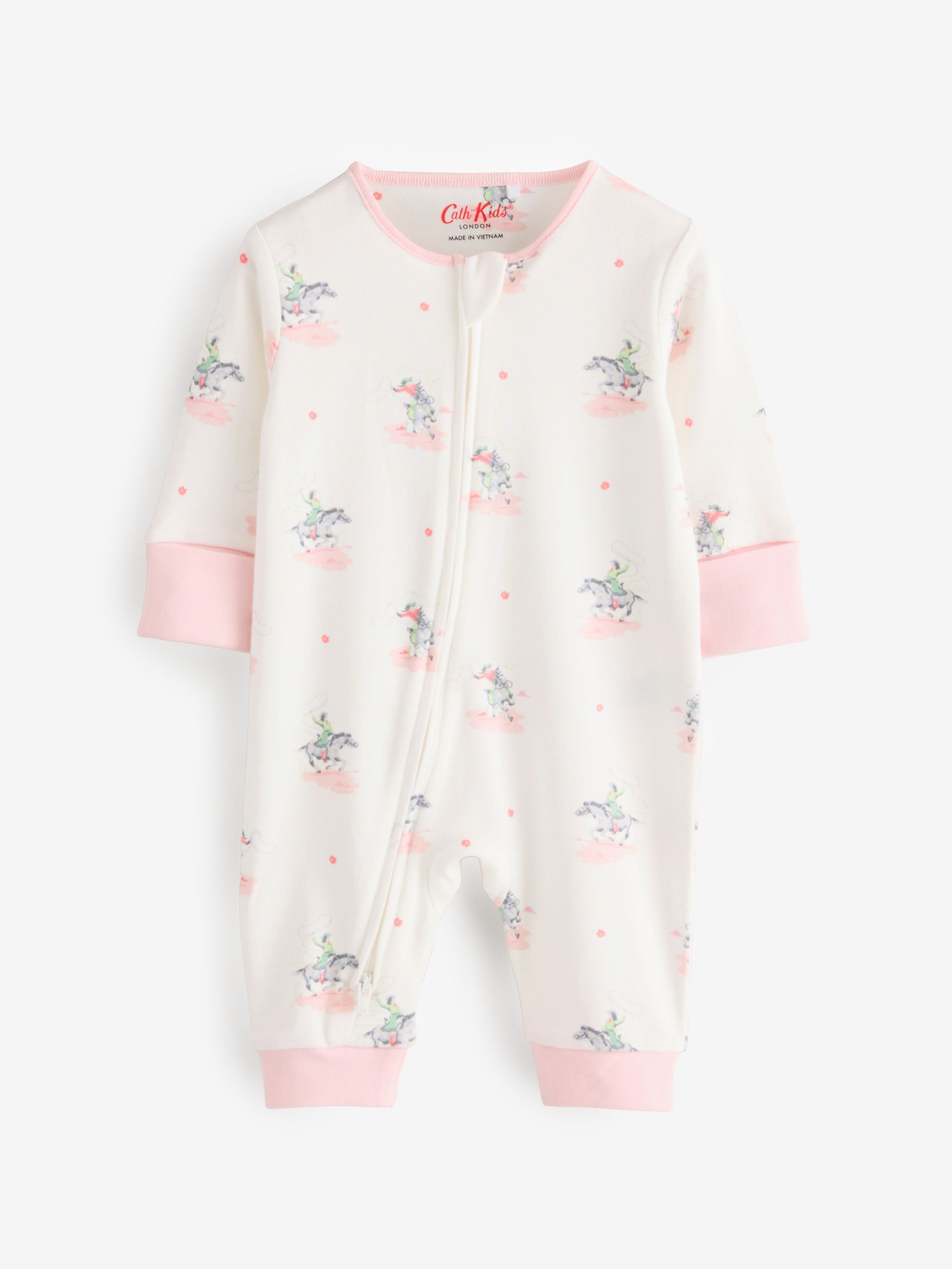 Baby Cotton Sleepsuit- Pink main image 0