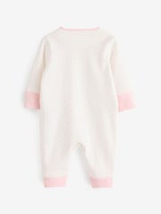 وردي/أبيض - Cath Kidston Floral Baby 100% Cotton Sleepsuits 3 Pack - صورة 5 من 6