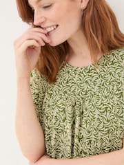 FatFace Jade Green Damask Floral Top - Image 4 of 6