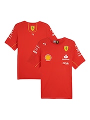 Fanatics Red 100% Cotton Scuderia Ferrari 2024 Team T-Shirt - Image 1 of 3