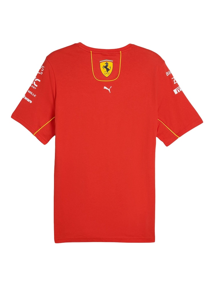 Fanatics Red 100% Cotton Scuderia Ferrari 2024 Team T-Shirt - Image 3 of 3