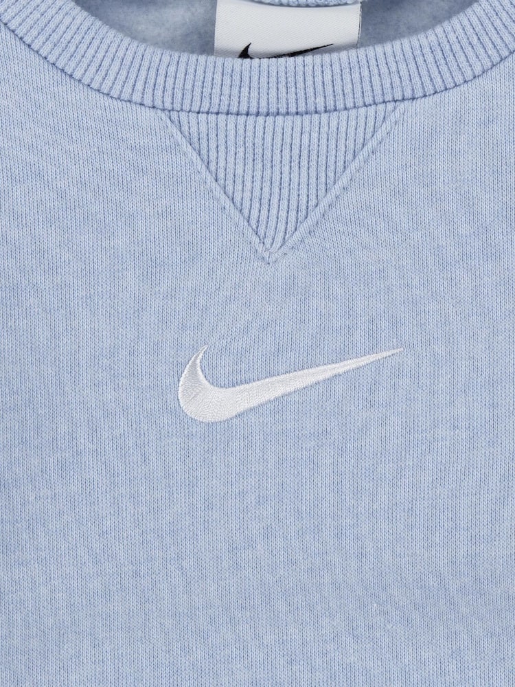 Nike Blue Essential Fleece Crew Neck Set - Image 4 of 4