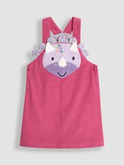 طقم مكون من فستان كوردروي نمط مئزر بطريقة التطبيق Appliqué مميز ورداء علوي من JoJo Maman Bébé - صورة 2 من 5
