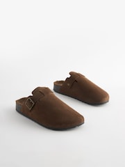 Brown Borg Lined Closed Toe Mules - Image 2 of 6