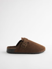 Brown Borg Lined Closed Toe Mules - Image 3 of 6