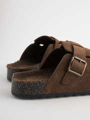 Brown Borg Lined Closed Toe Mules - Image 5 of 6