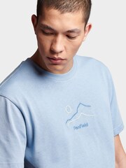 Penfield Blue Mens Relaxed Fit Embroidered Mountain T-Shirt - Image 3 of 7