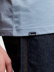 Penfield Blue Mens Relaxed Fit Embroidered Mountain T-Shirt - Image 5 of 7